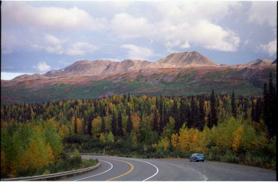 view from George Parks Highway south of Denali