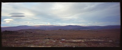 Haul Road view with lenticular clouds