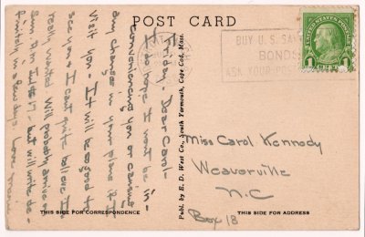 West Wharf, Westport Point, Mass. (E.D. West) reverse