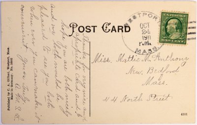 River Scene, Westport, Mass. reverse