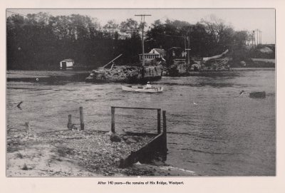 Hix Bridge after 1938 Hurricane (from Hurricane Pictures of Greater Fall River) 