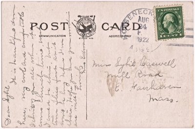 Post Office and Gifford's Store, Horseneck Beach, Mass. (Swallow) reverse