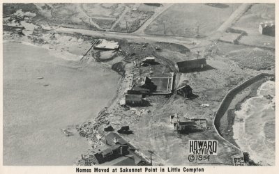 Hurricane Pictures 8/31/54 Homes Moved at Sakonnet Point