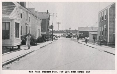 Hurricane Pictures 8/31/54 Main Road, Westport Point, Few Days After Carol's Visit