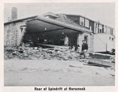 Hurricane Pictures 8/31/54 Rear of Spindrift at Horseneck