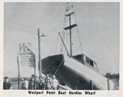 Hurricane Pictures 8/31/54 Westport Point Boat Hurdles Wharf