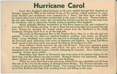 Hurricane Pictures 8/31/54 inside front cover