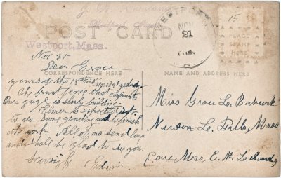 Westport, Mass. (Head west bank, Howland) reverse