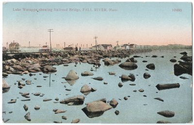 Lake Watuppa showing Railroad Bridge FALL RIVER Mass.