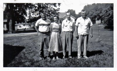 My Father on left with Sister-in-law and Brother-in-laws 1952