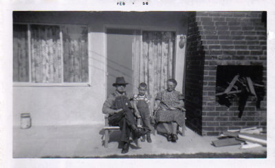 Grandpa, Grandma Glenn and I Feb 1956