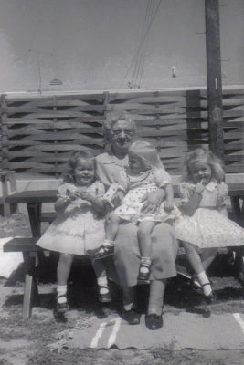 Great Grandma Beatrice and Samis Girls about 1954