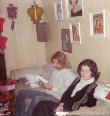 My wife Cindy and I at Christmas 1977
