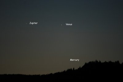 Venus, Jupiter, Mercury the morning of May 10, 2011