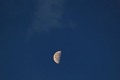 Moon with slight cloud cover