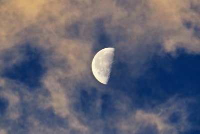 Moon with heavy cloud cover