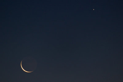 26 Day Old Moon and Jupiter