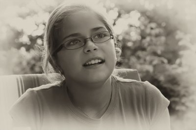 Portrait en noir et blanc