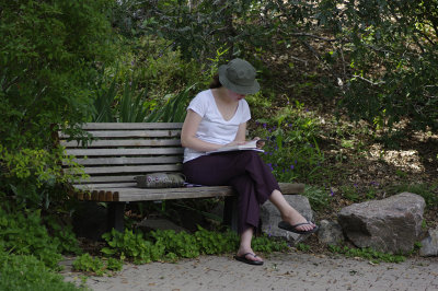 Lady Reading in the Garden