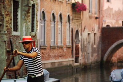 gondolier in canal