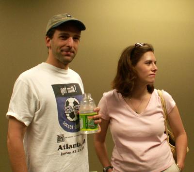 Jason and Stacey at Jason's office