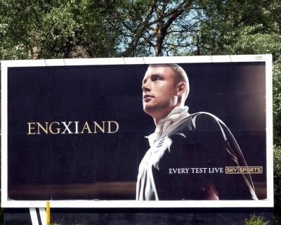 Billboard outside Sandwich as seen on our walk