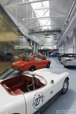 A small selection of Saab models on display at the Saab Museum in Trollhttan, Sweden