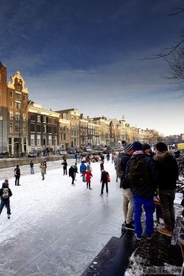 Skating in the canals of Amsterdam. First time in 15 years.