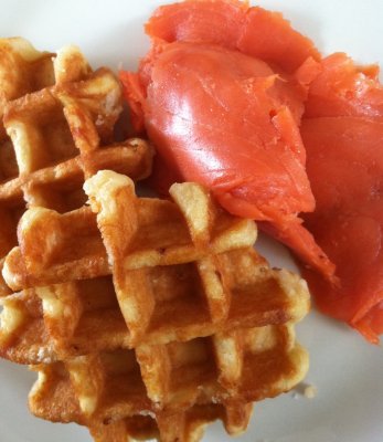 iPhone picture: Breakfast from Costco Pocatello - Waffles from Belgium and Smoked Salmon from Alaska IMG_0046.jpg