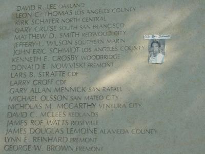 Names of some Firefighters Killed on Duty. Note the attached photograph of John Eric Schmidt - LA.