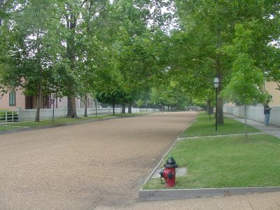 The Lincoln home appears on the right side, as you walk down this street.