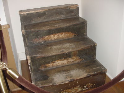 These stairs remained after the fire.