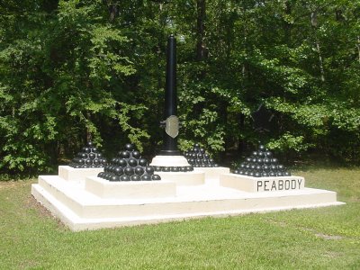 Typical Mortuary Monument. Who was  Colonel Everett Peabody? (click on this photo to find out more about him)