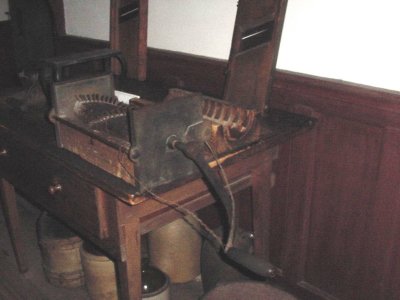 This is an early version of a food processor.