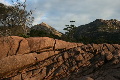 sunset, Honeymoon Bay, Freycinet