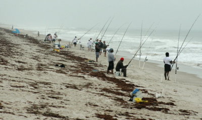 Fishermen at Playalinda Beach