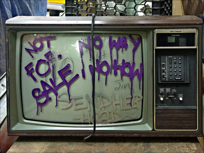Homage to Nam June Paik.     Not for sale, no way, no how, Send Help.