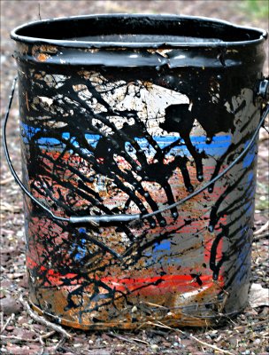 Jackson Pollocks paint bucket.