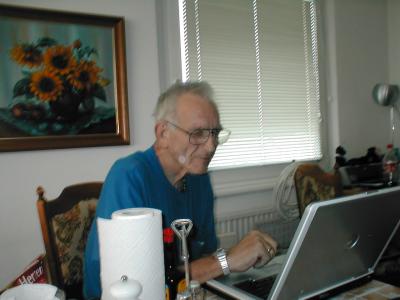 Pop with his new laptop