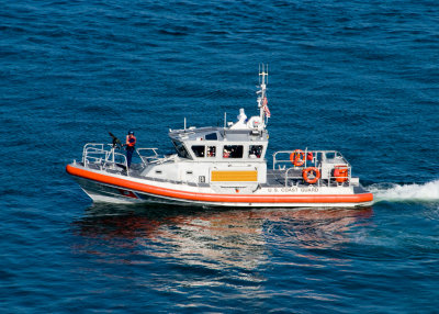 Coastguard with gun