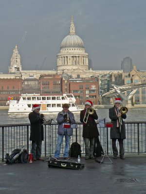 Christmas buskers