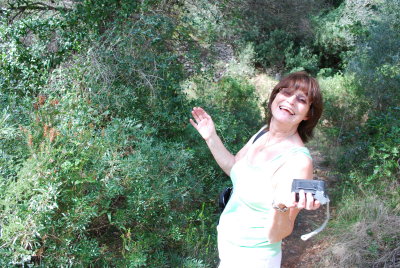 Aileen loving the greenery