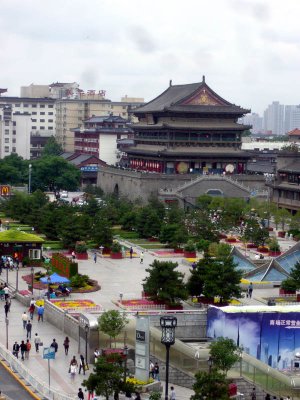 Xian, the Drum Tower from the Bell Tower