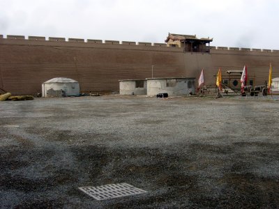 Jia Yu Guan, constructing replica Mongolian barracks