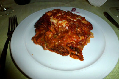 Venice dinner at Antica Sacrestia restaurant  lasagna