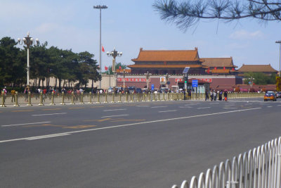 Beijing walking to TianOnMen Square