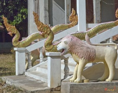 Wat Nong Kin Phen Ubosot Stair Nagas and Liona (DTHU279)
