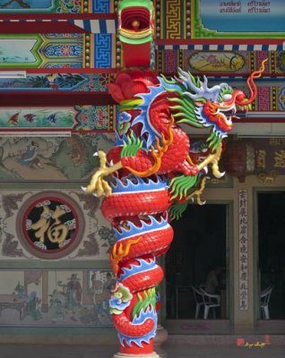 Sama Khohm Phuta Sat Prathip Thai-Chinese Temple Dragon Pillar (DTHU582)