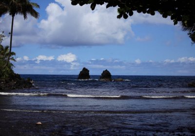  Twin Rocks at the entrance to Onomea Bay, Big Island