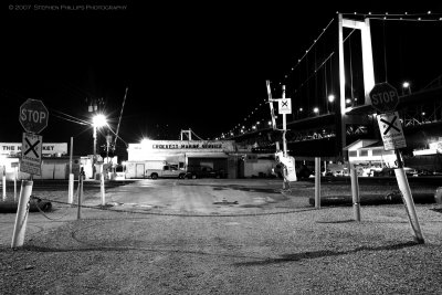 Crockett Marina Crossing at Night